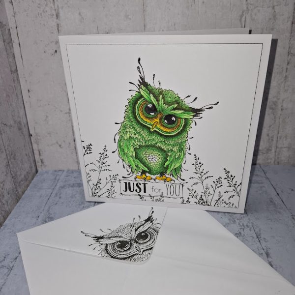 Just for You Card ( green owl ) - Image 4