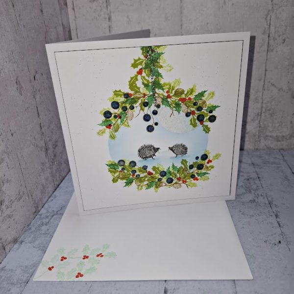 Holly Bauble Christmas Card