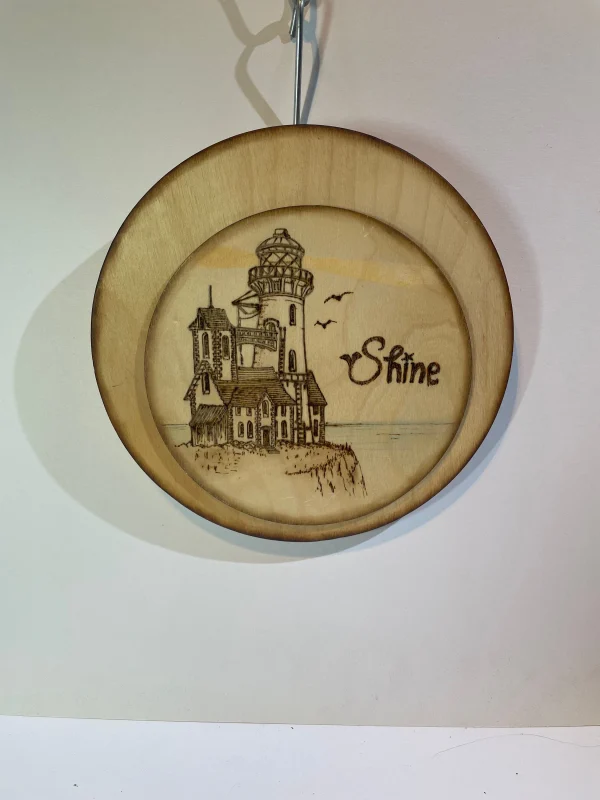 Shine. Lighthouse in pyrography (M)