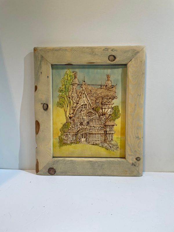 Ramshackled House. Pyrography (C)