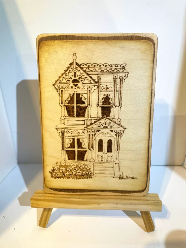 The Town House. Pyrography. (K)