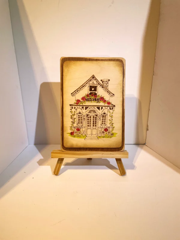 The Country Cottage. Pyrography (C)