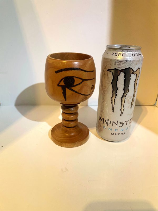 Eye of Ra, Turned Wooden Goblet (H) - Image 2