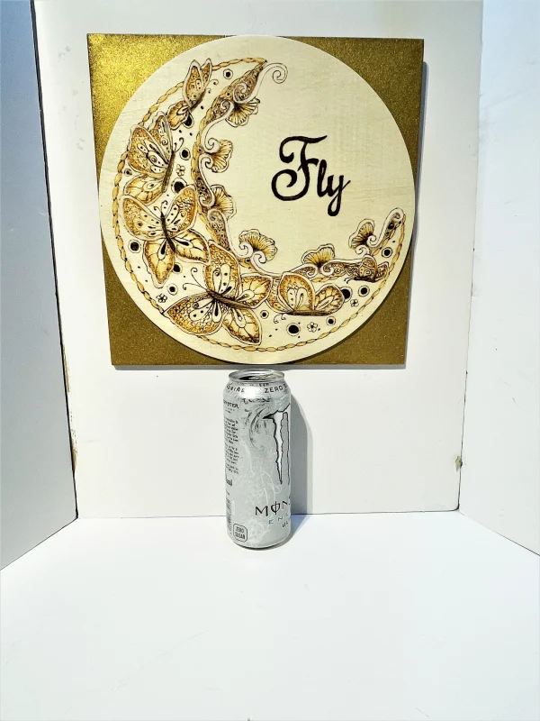 Fly. A pyrographed piece (J) - Image 2