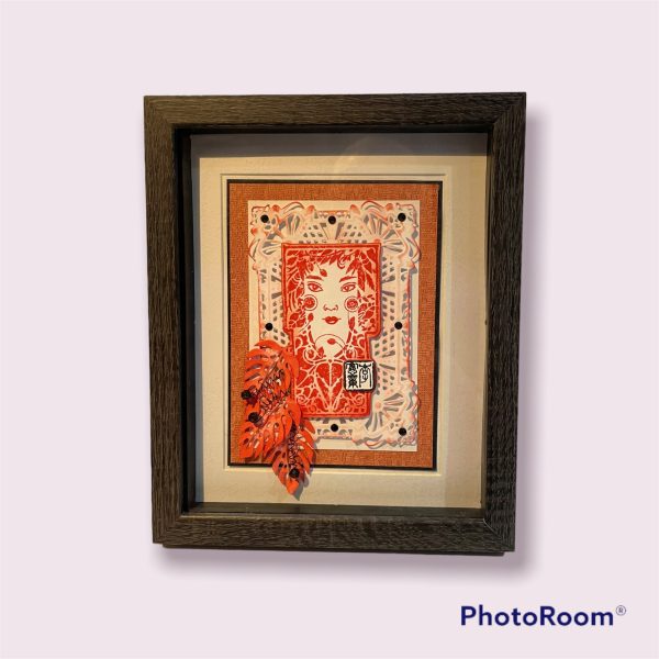 Red Lady. Framed artwork (D)