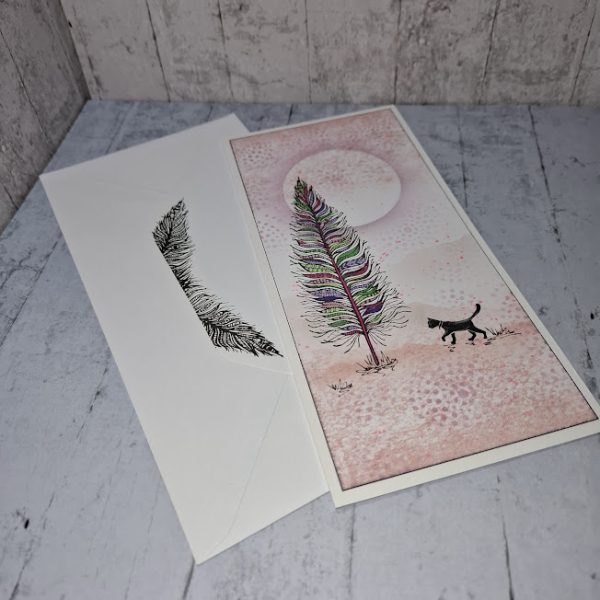 Pink Feather Tree Card - Image 3