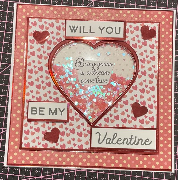 Valentines shaker card