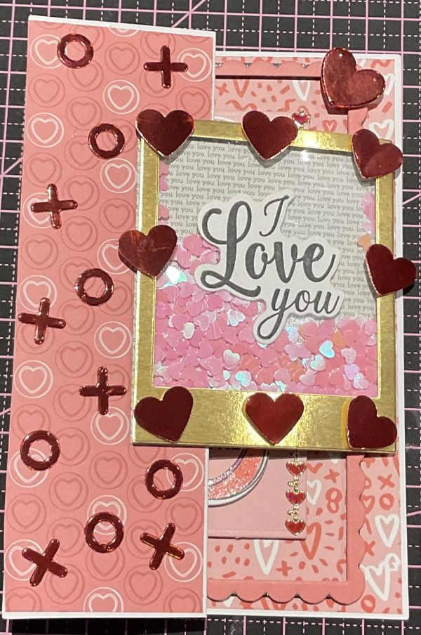 Valentines z fold card