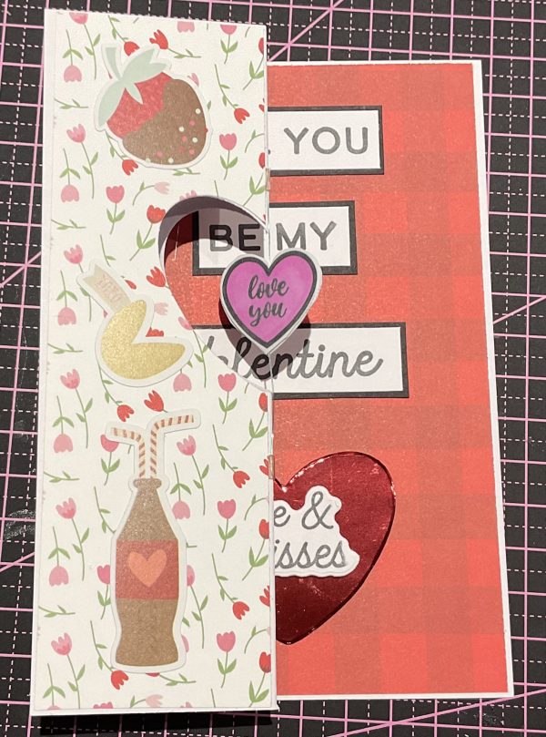 Valentines trifold heart card - Image 2