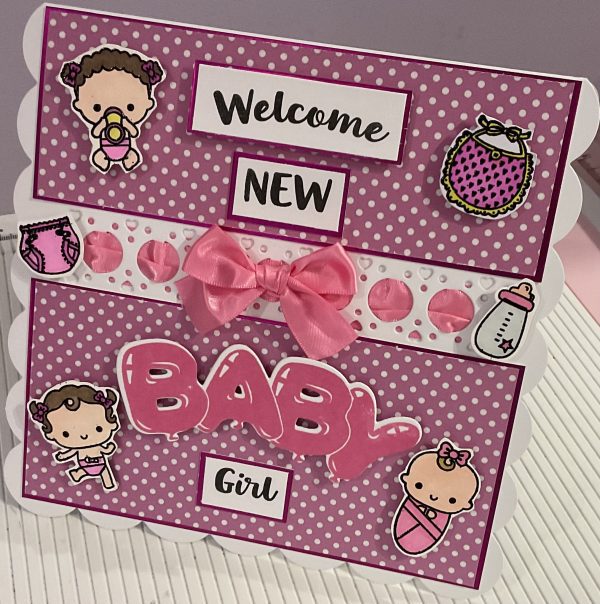 New baby girl card - Image 4