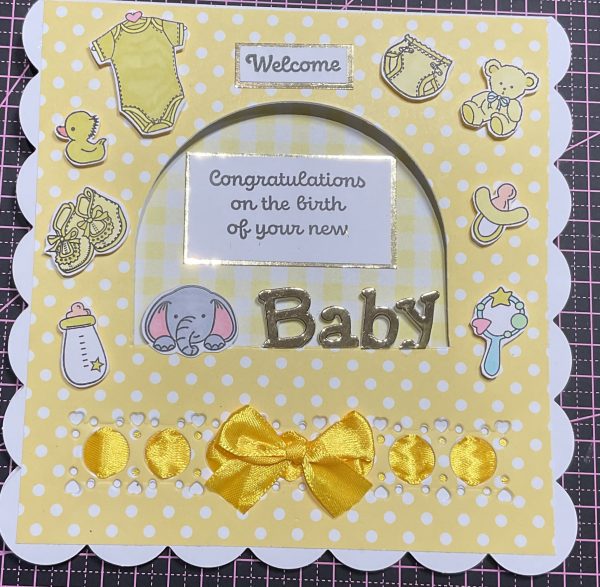 Peekaboo new baby card