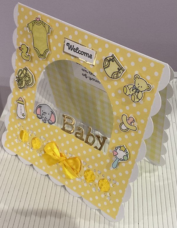 Peekaboo new baby card - Image 3