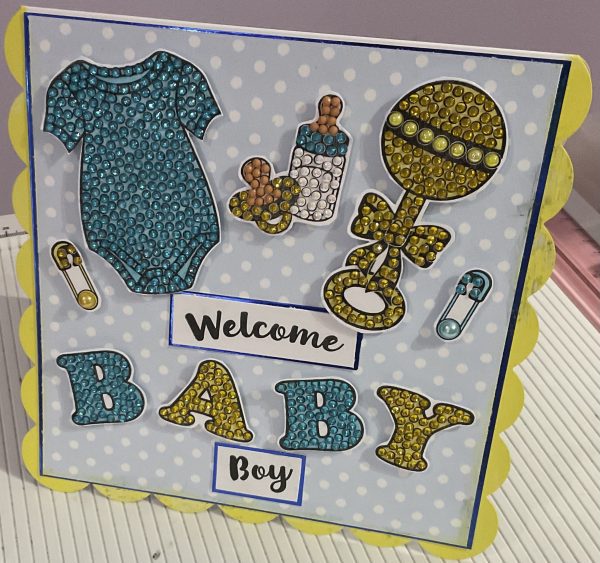 Crystal art new baby card - Image 3