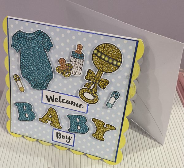 Crystal art new baby card - Image 5