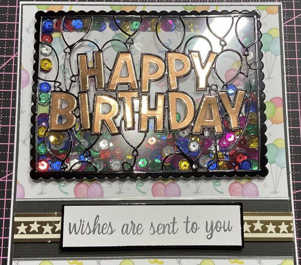 Happy birthday shaker card