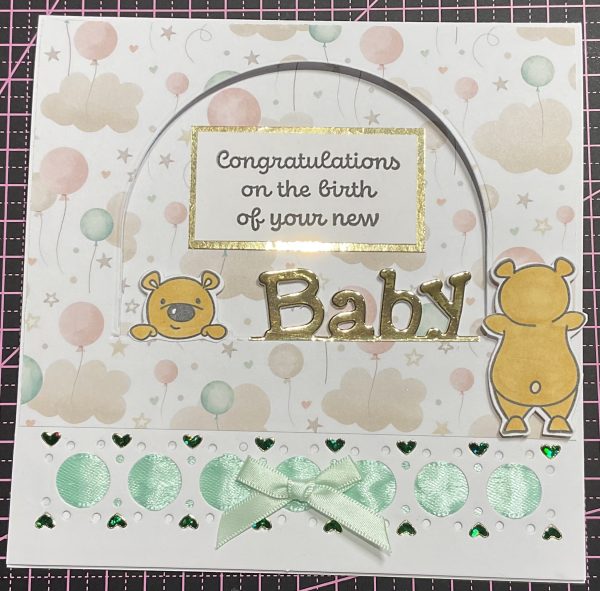 Peekaboo baby card