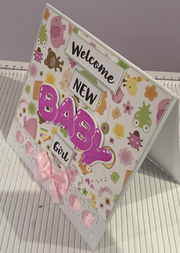 New baby girl card - Image 3