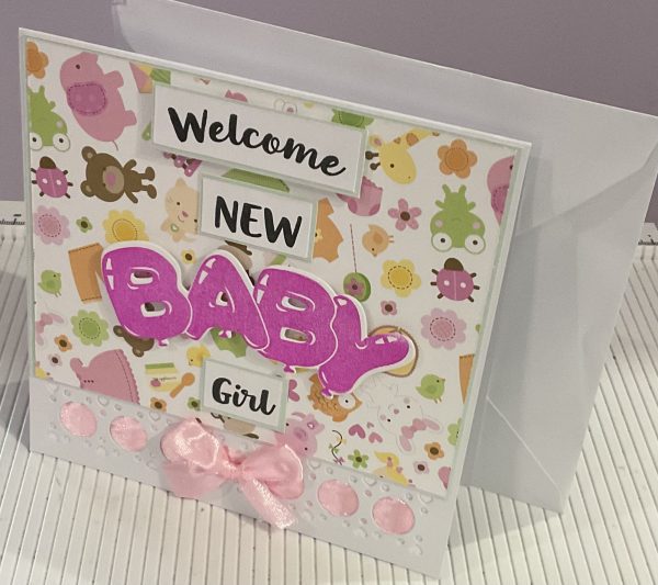 New baby girl card - Image 4