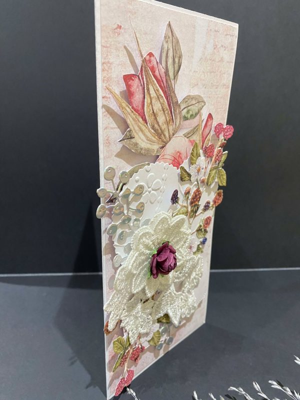 Floral Tall Birthday Card - Image 3