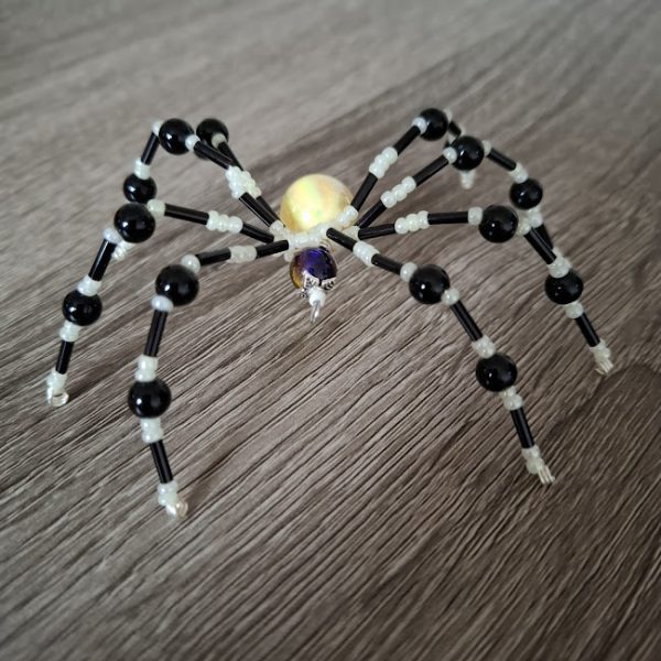 Black and White Beaded Spider