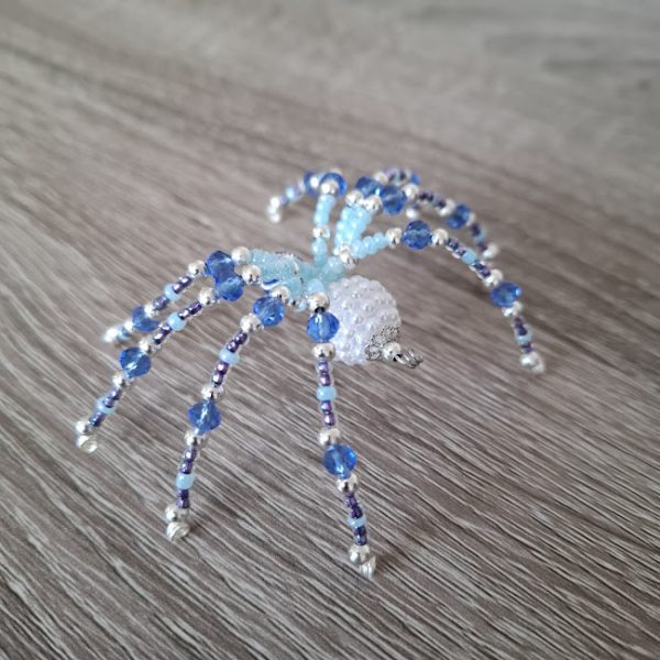 Light Blue Beaded Spider - Image 3