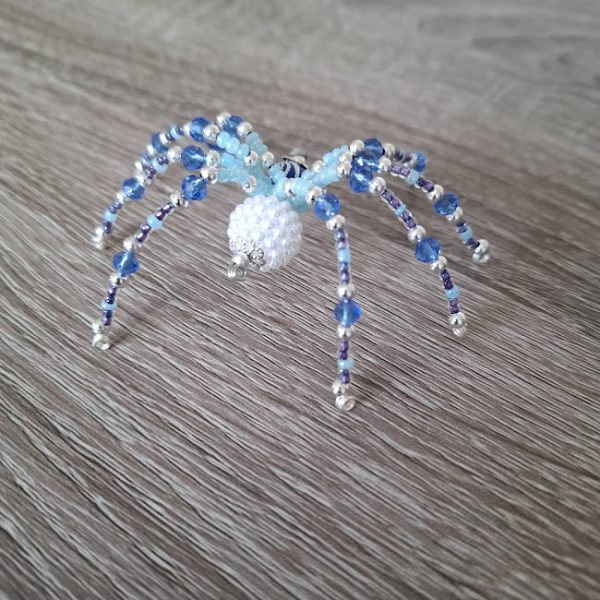 Light Blue Beaded Spider - Image 4