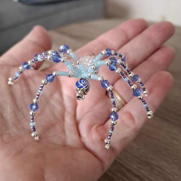 Light Blue Beaded Spider - Image 5