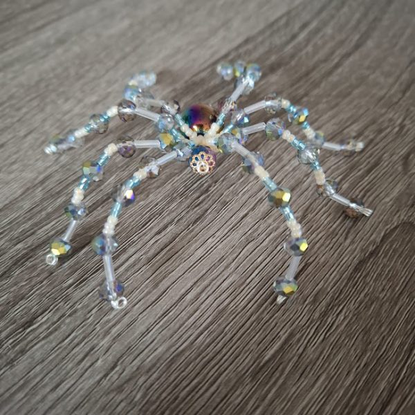 Purple and Blue Beaded Spider