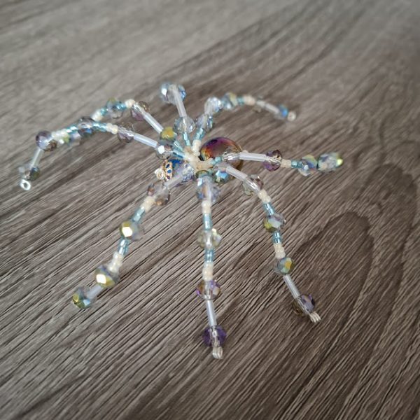 Purple and Blue Beaded Spider - Image 2