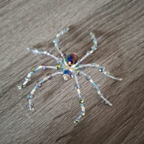 Purple and Blue Beaded Spider - Image 4