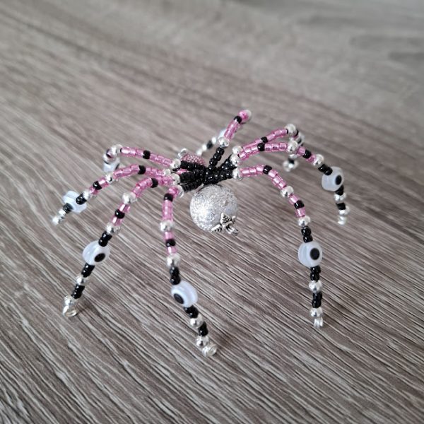 Pink and Black Beaded Spider - Image 3