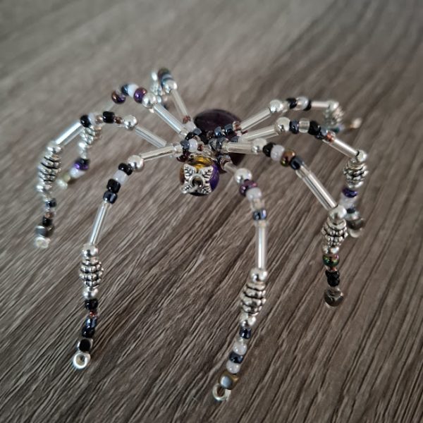 Purple Bodied Beaded Spider