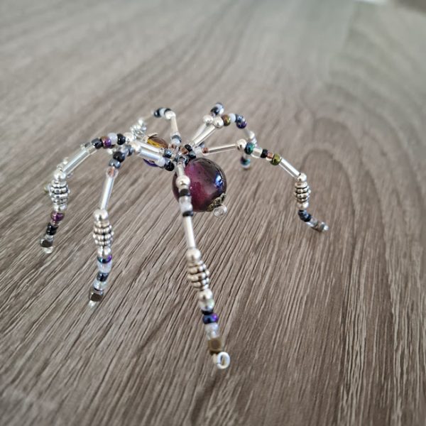 Purple Bodied Beaded Spider - Image 5