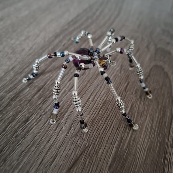 Purple Bodied Beaded Spider - Image 7