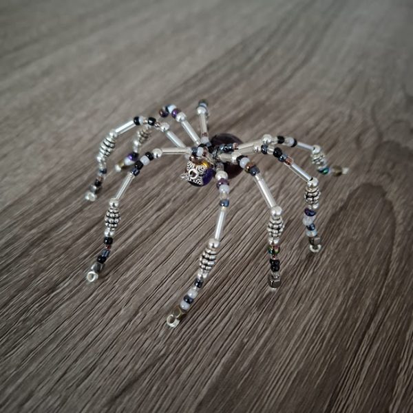 Purple Bodied Beaded Spider - Image 6